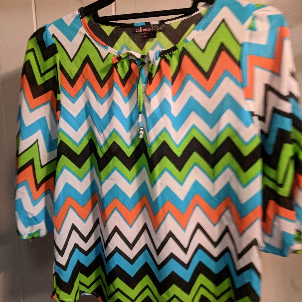 Chevron youth blouse